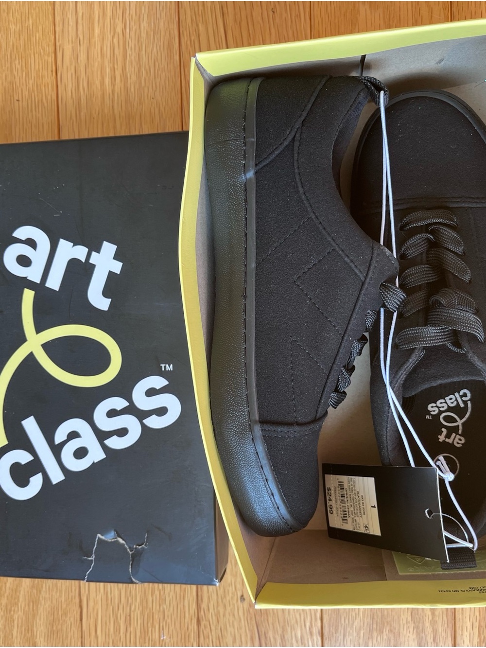 art class Black Kids Canvas Lace-Up Sneakers